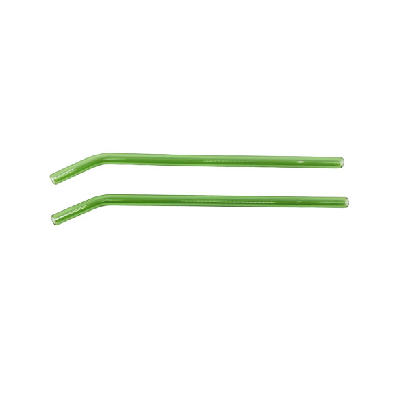 Glass 8mm Straws – Bent (green)