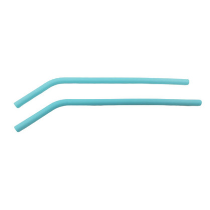 Silicone 8mm Straws – Bent (blue)