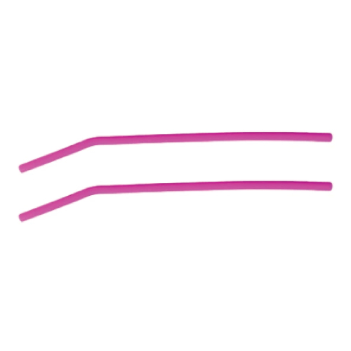 Silicone 8mm Straws – Bent (Bright Pink)