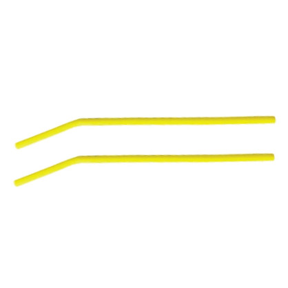 Silicone 8mm Straws – Bent (Bright Yellow)