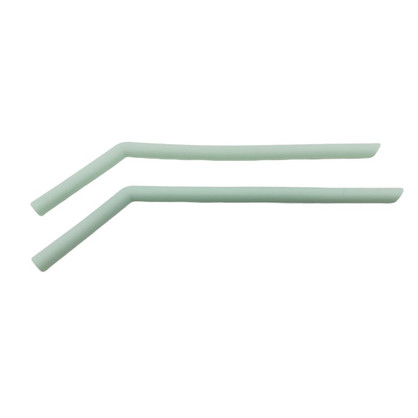 Silicone 8mm Straws – Bent (green)