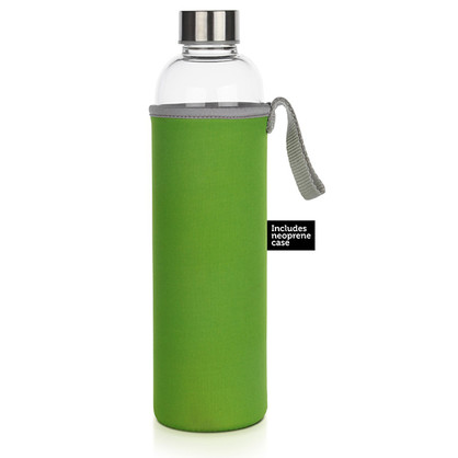 Peace – 1 Litre Glass Bottle with Stainless Steel Lid