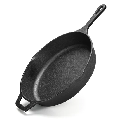 Non-Stick Cast Iron Frying Pan 26cm with Helper Handle