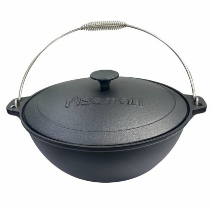 Cast Iron Dutch Oven Pan 30 x 13.2cm With Two Side Handles and Hanger