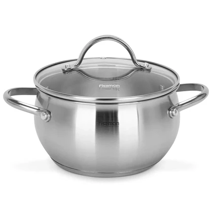 Stockpot with Glass Lid Stainless Steel 2.5 LTR - MARTINEZ Series