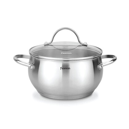 Stockpot with Glass Lid Stainless Steel 5.9 LTR - MARTINEZ Series