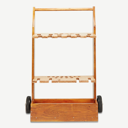 Wooden Croquet Storage Trolley