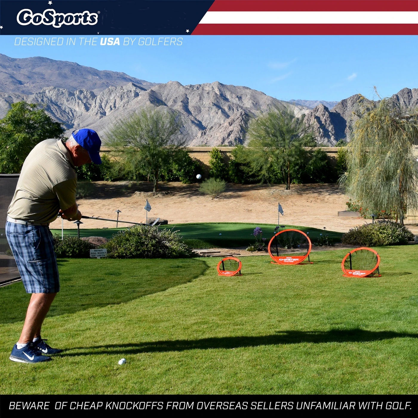 3 Target Chipster Golf Chipping Training Nets with Case