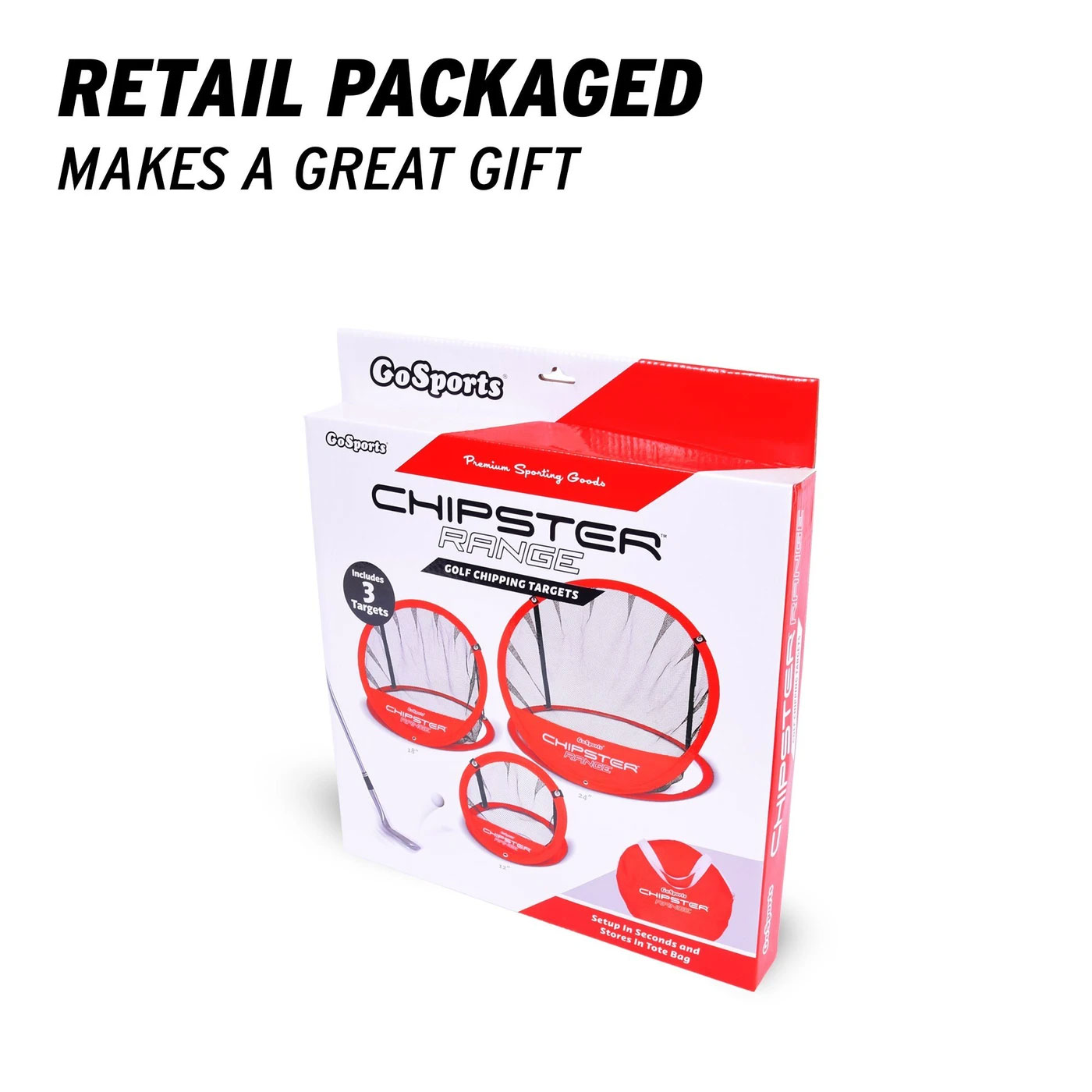 3 Target Chipster Golf Chipping Training Nets with Case
