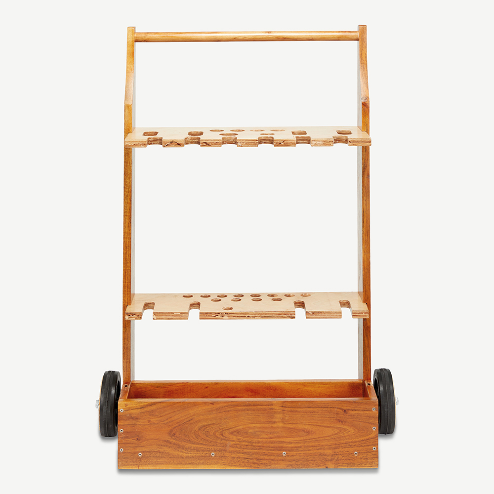 Wooden Croquet Storage Trolley