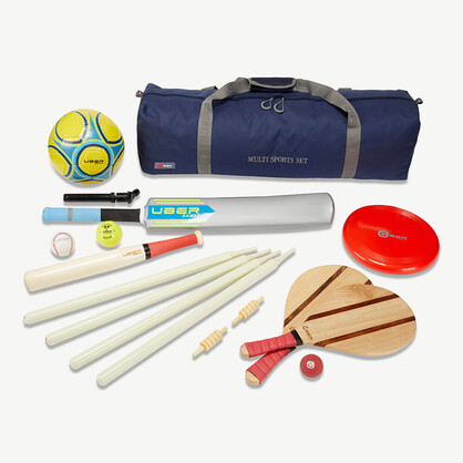 Uber Multi Sport Set - Includes Cricket, Rounders, Paddle Bat and More.