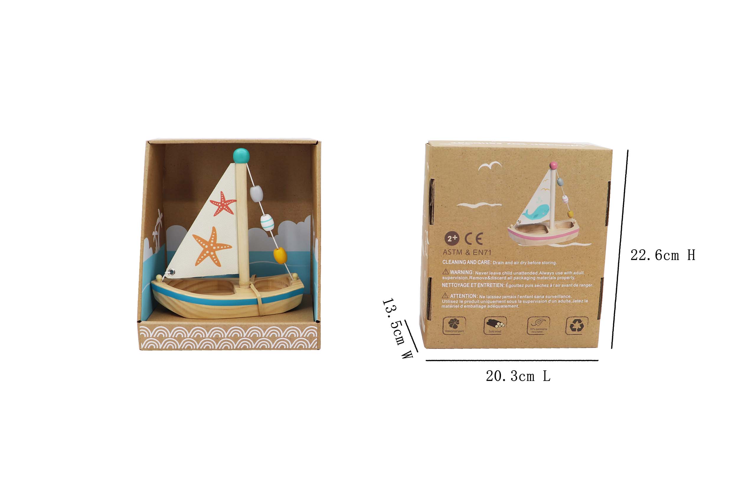 Wooden Large Sail Boat