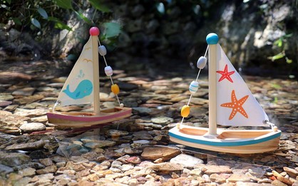 Wooden Large Sail Boat
