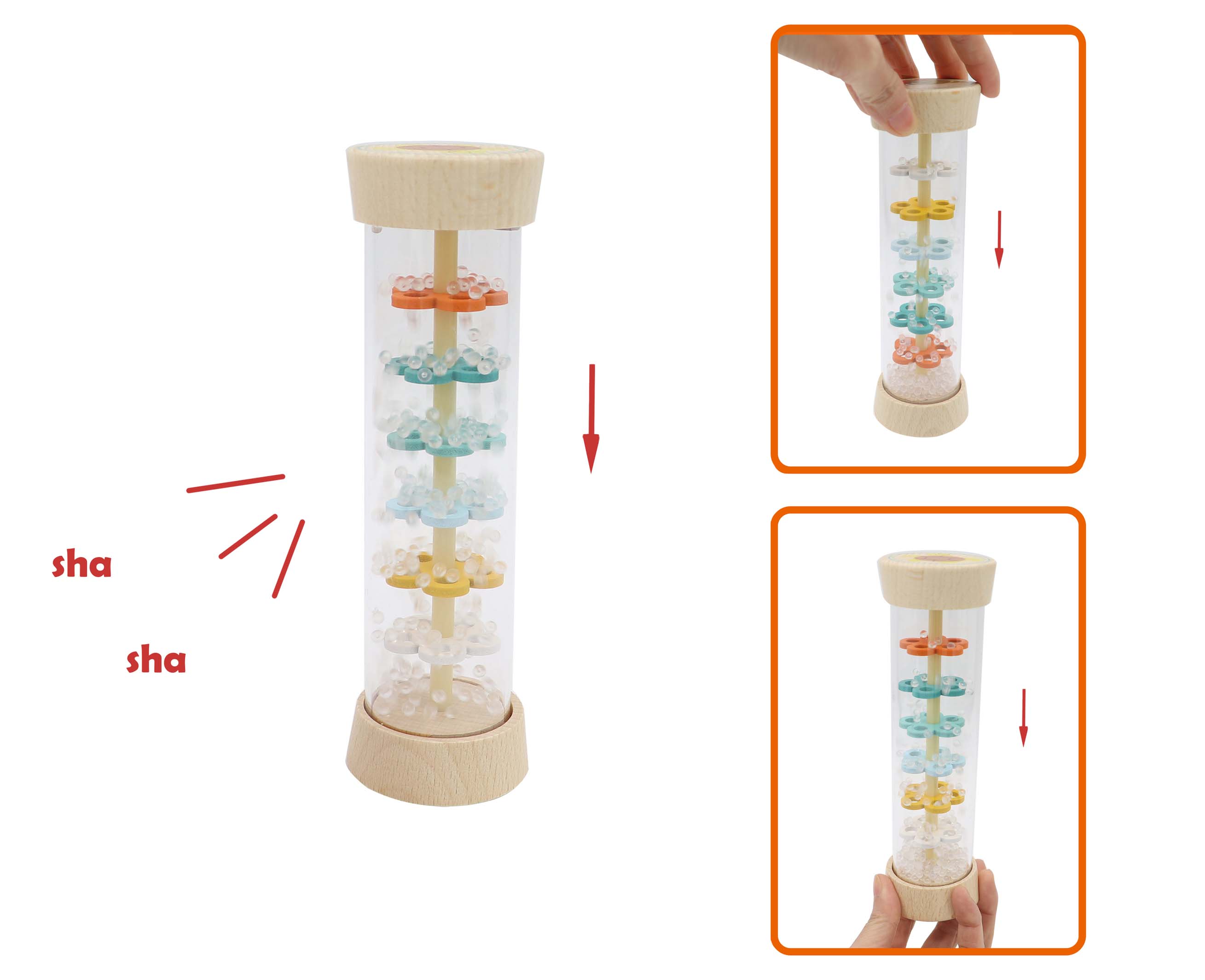 Wooden Rainmaker Rattle