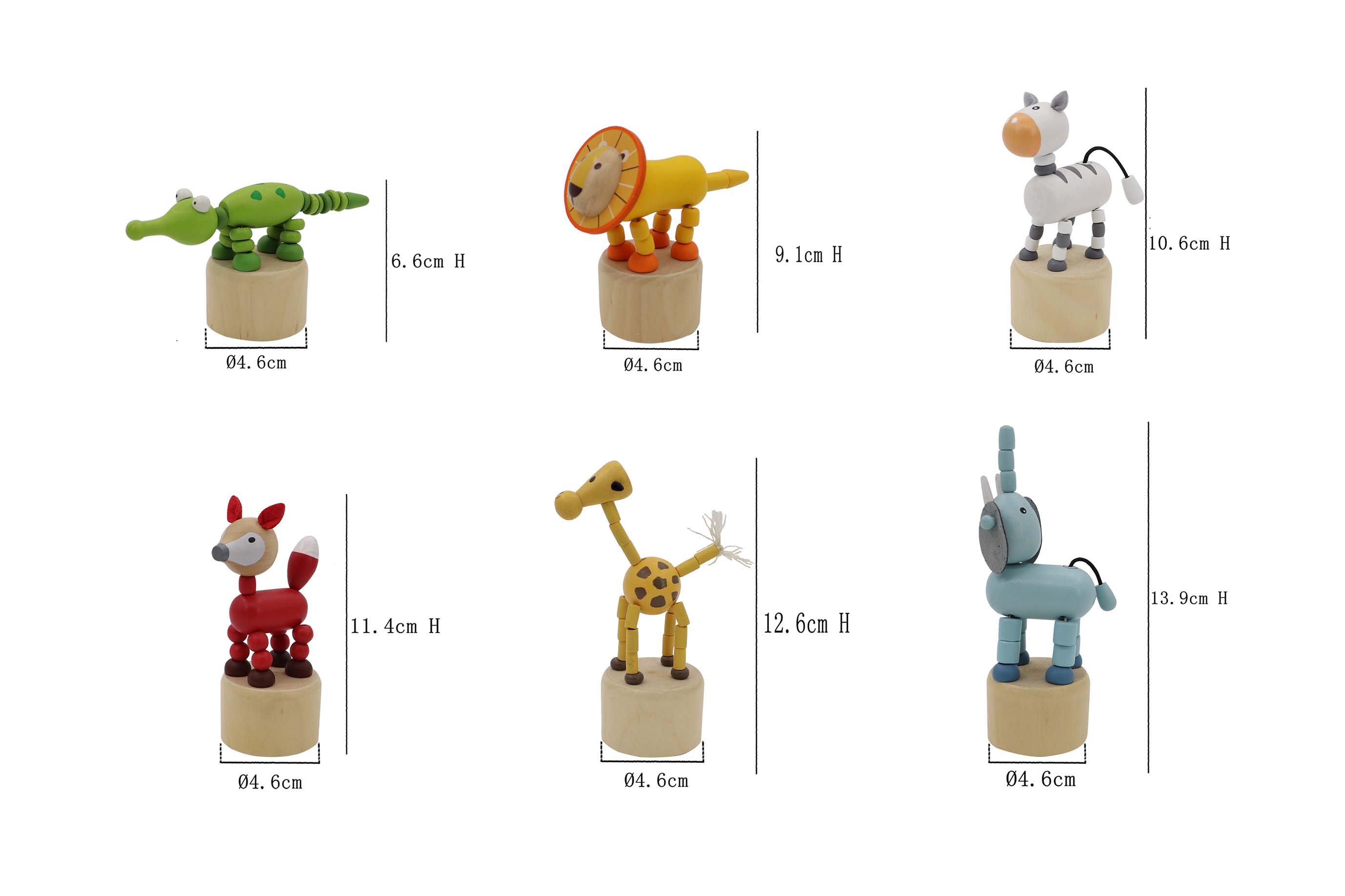Wooden Jungle Animal Press toys