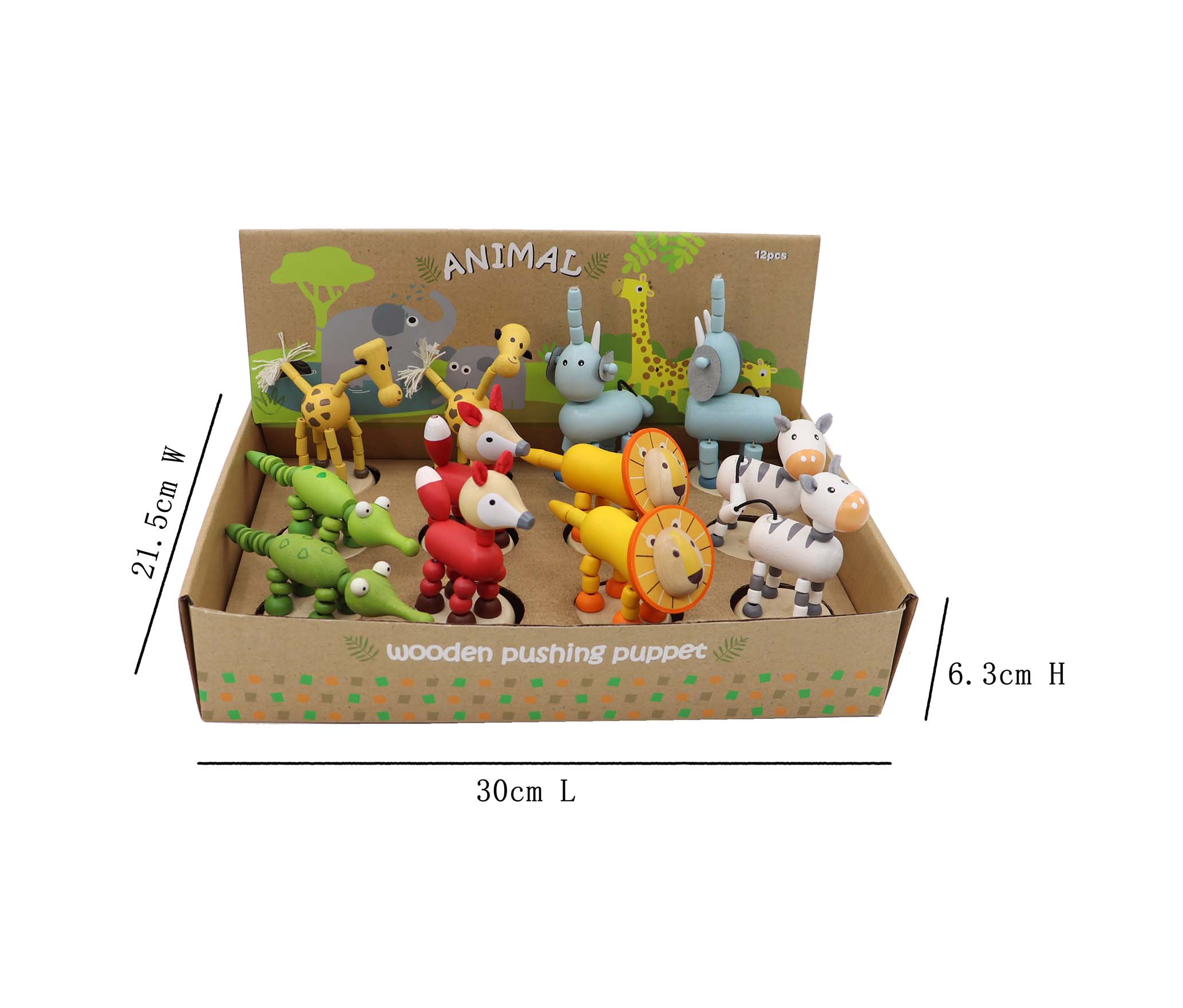 Wooden Jungle Animal Press toys