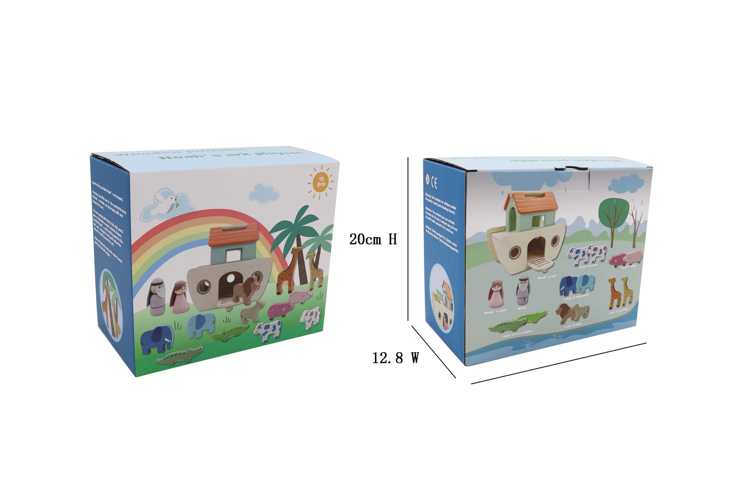 Wooden Noah's Ark Playset