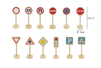Wooden Road Sign Playset