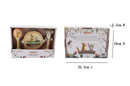 Wooden Kangaroo & Koala Musical Set