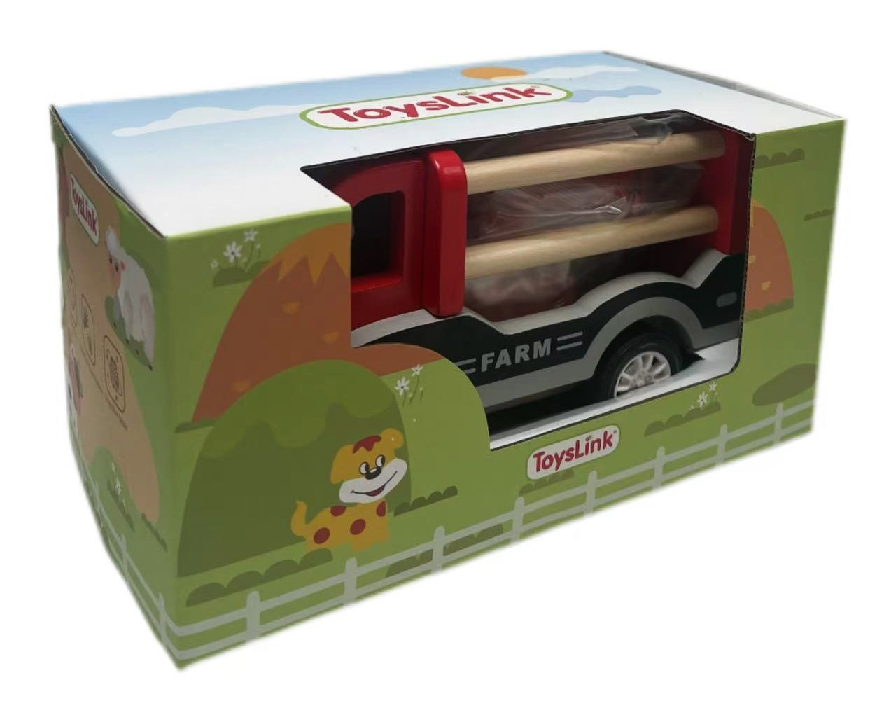 Wooden Pullback Farm Truck with Animals