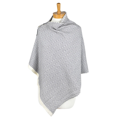 THSP2024: Grey: Herringbone w Button Poncho