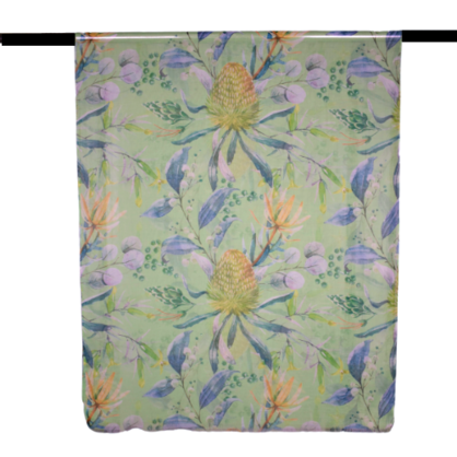 THSS2567: Green: Native Australian Flower Scarf