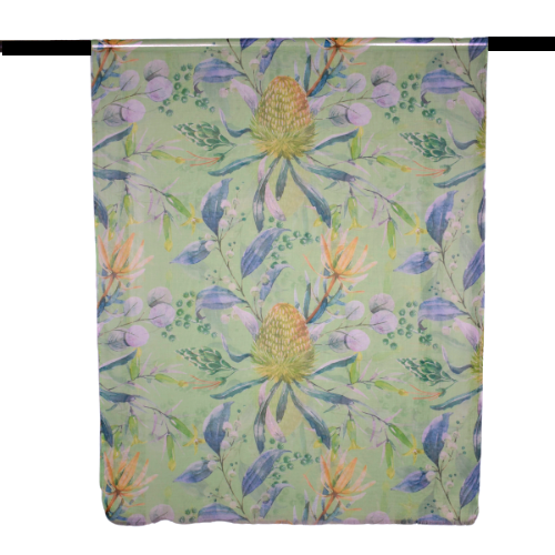 THSS2567: Green: Native Australian Flower Scarf