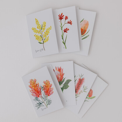 AGCC1001: Red: Bottlebrush Flower Card