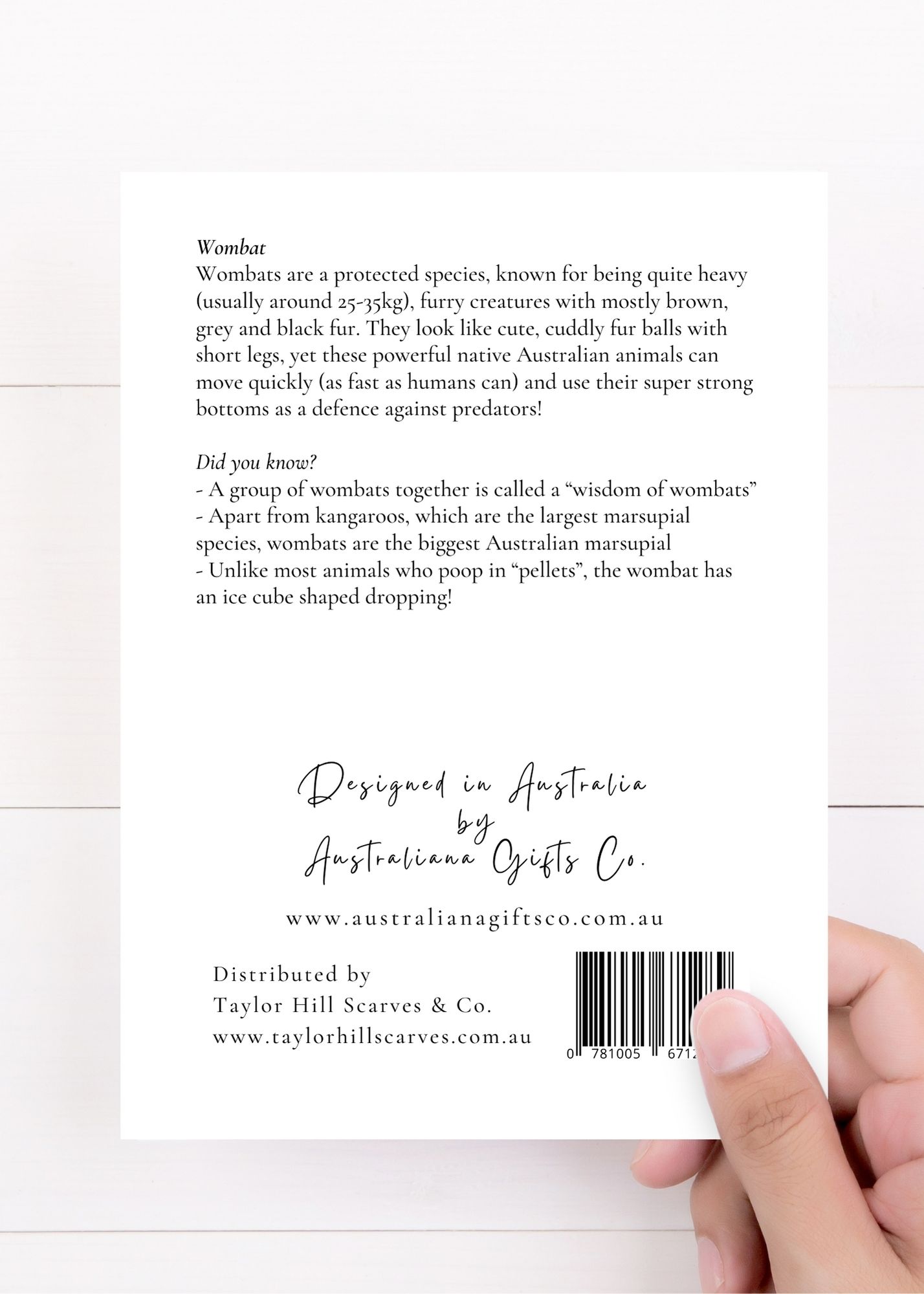 AGCC1011: Wombat Card