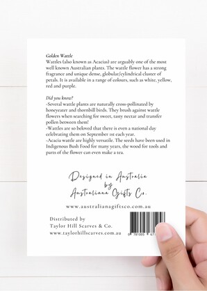 AGCC1007: Golden Wattle Flower Card
