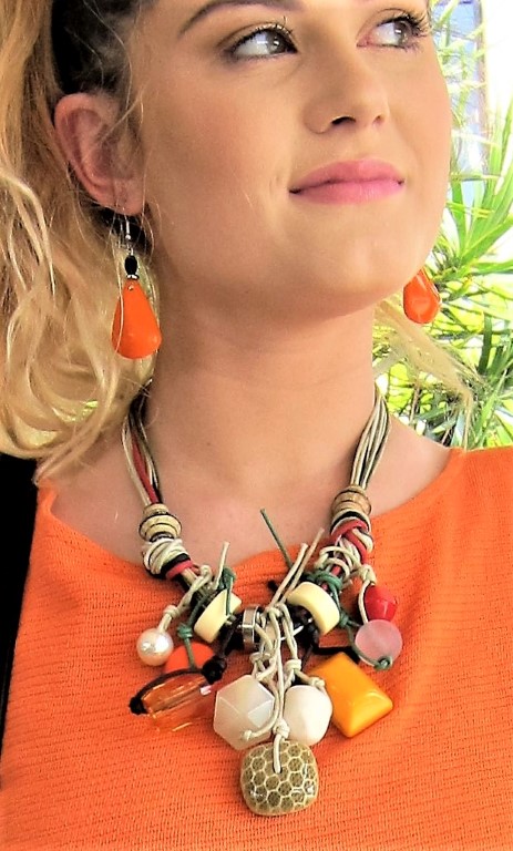 Extravaganza Vintage Italian Multi Bead Necklace