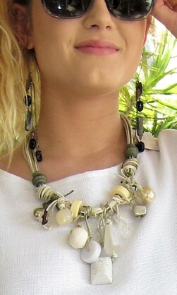 Extravaganza Vintage Italian Multi Bead Necklace