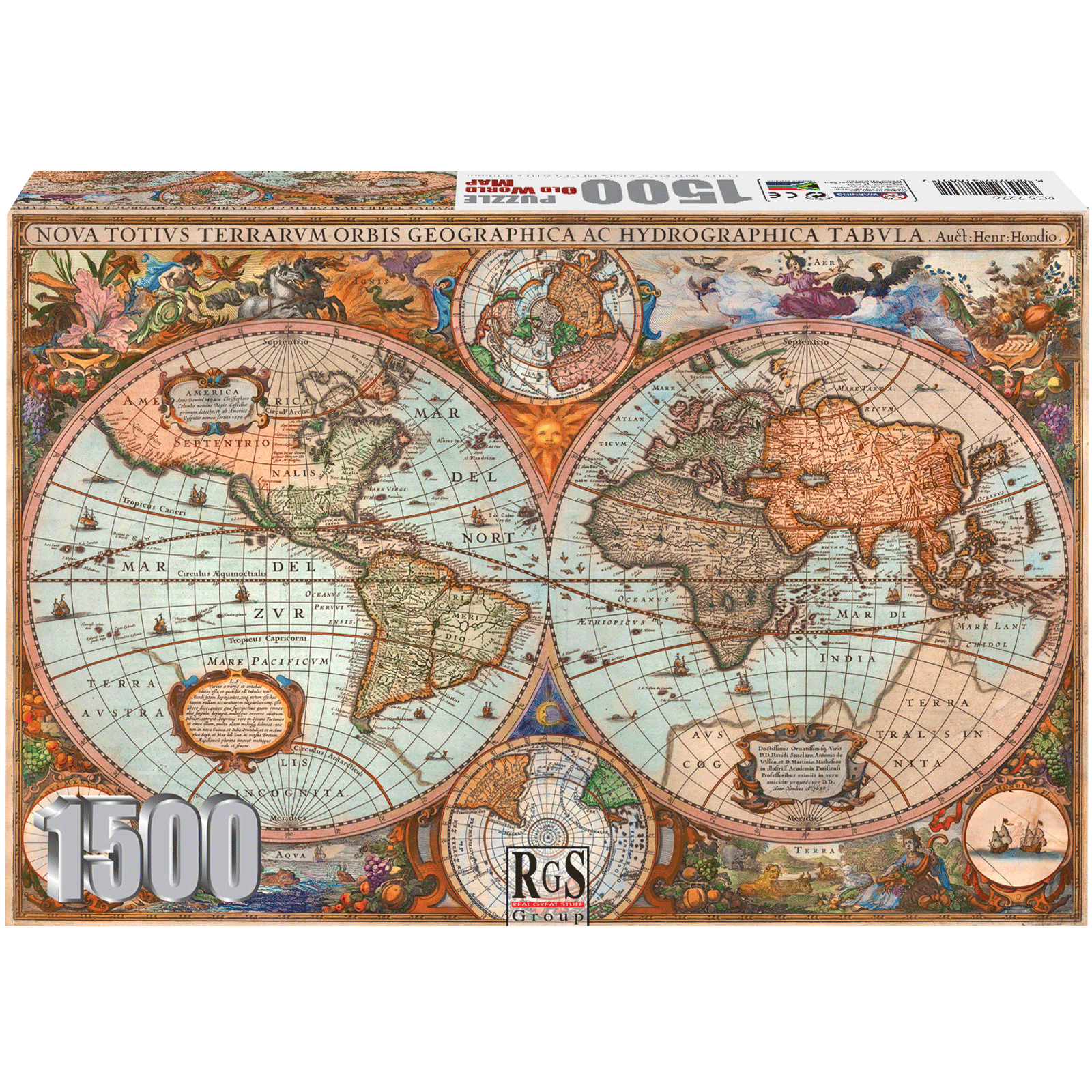 Old World Map 1500Pcs - RGS7276 > 12 x Ctn
