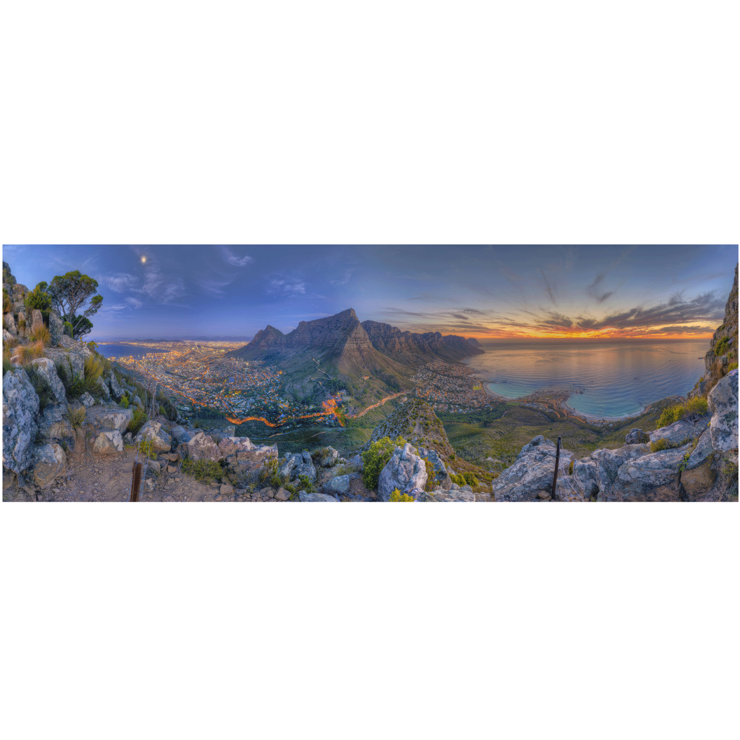 Cape Town Lions Head Lights Panoramic1000 Pcs Jigsaw Puzzle - RGS7281 > 12 x Ctn