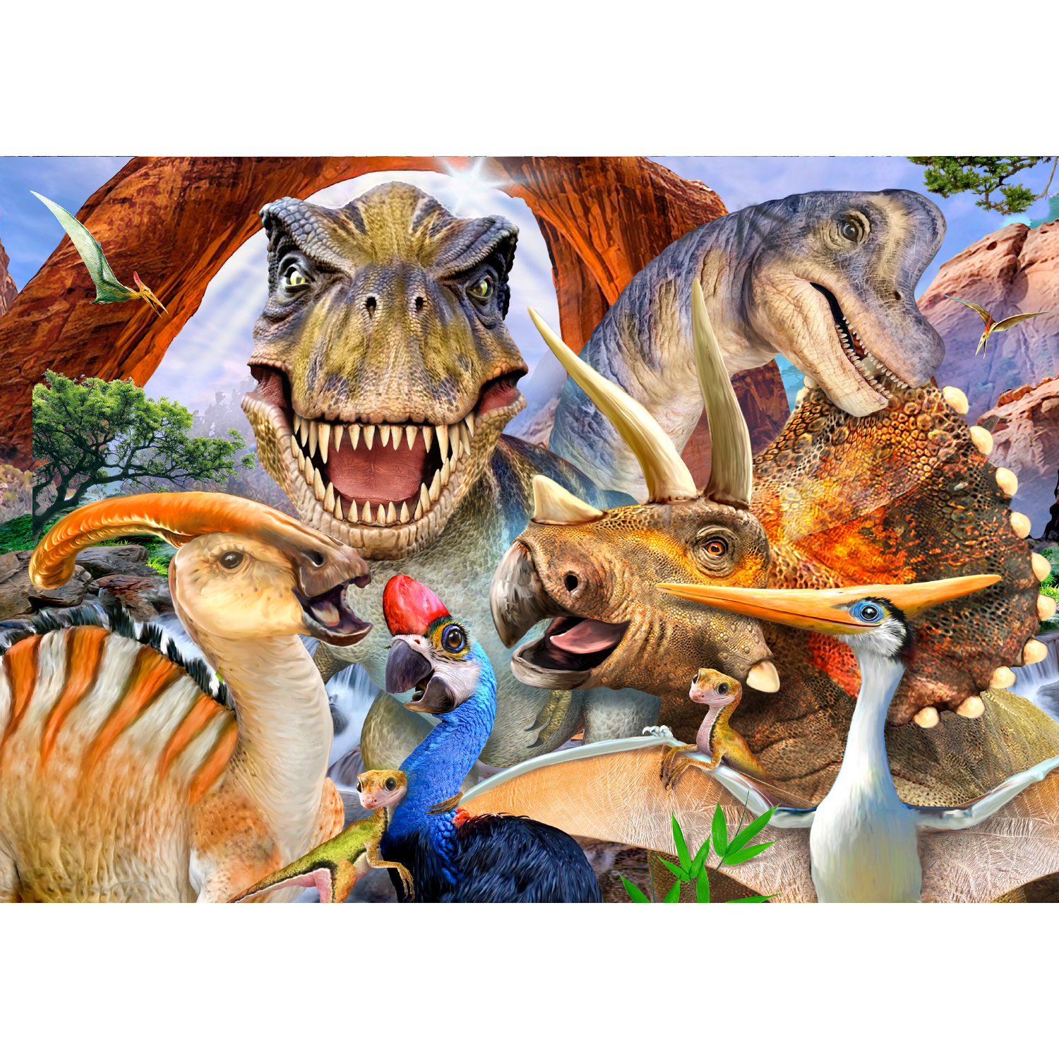 Dinosaurs Selfie 200 Pcs Jigsaw Puzzle- RGS384 > 12 x Ctn