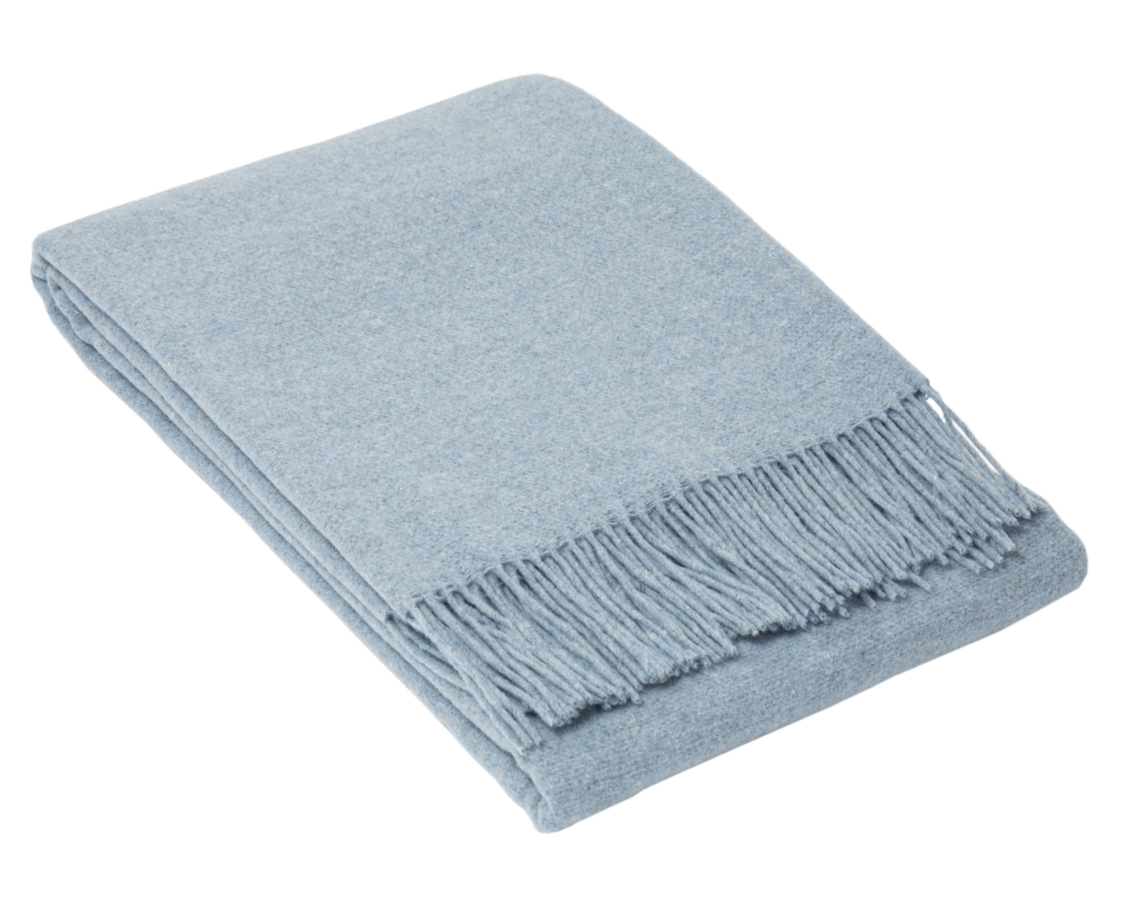 Oxford Merino Wool Throw - Sky Blue