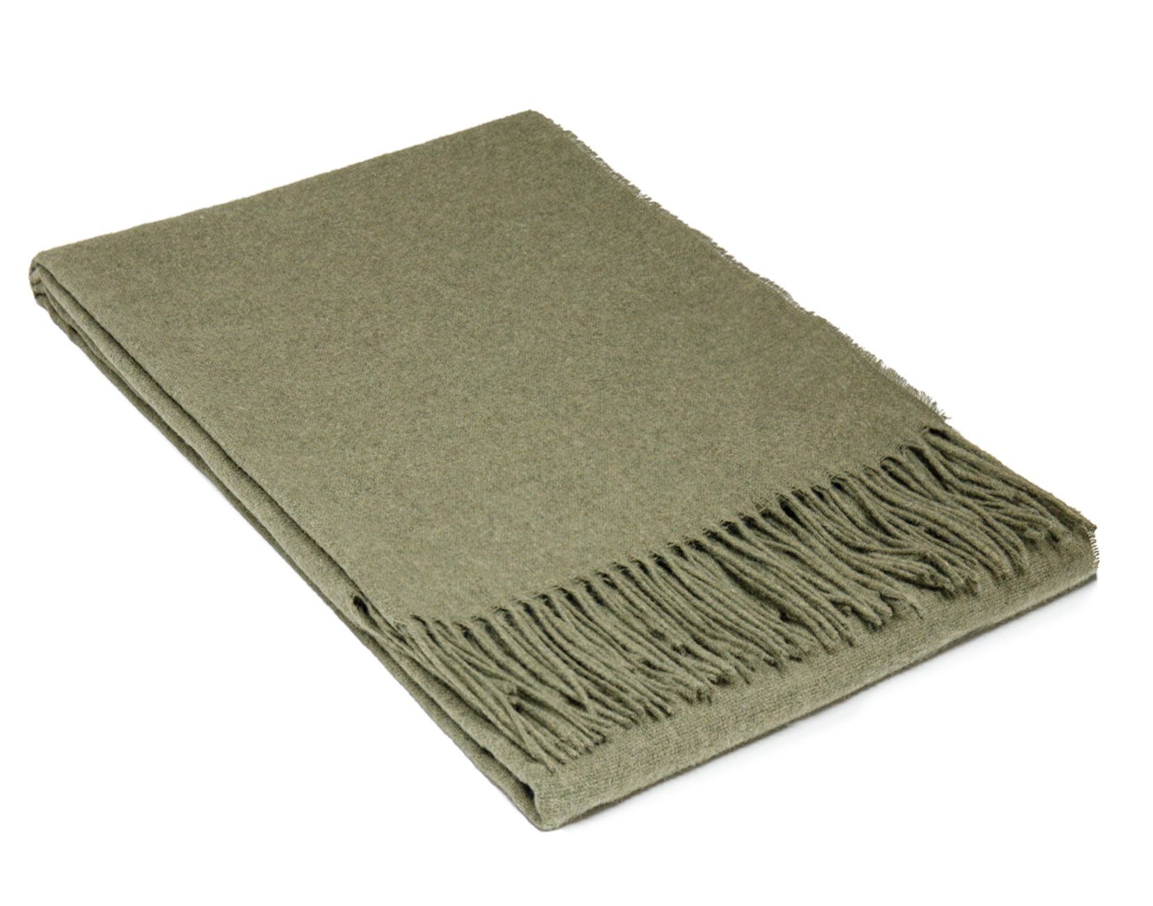 Paddington Wool Throw - Olive - Light Weight