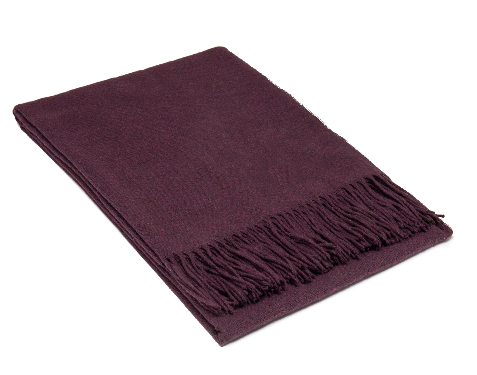 Paddington Wool Throw - Plum - Light Weight