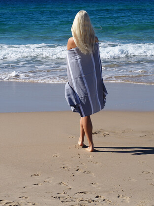 SORRENTO COTTON TOWEL - MONOCHROME