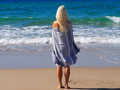 SORRENTO COTTON TOWEL - MONOCHROME