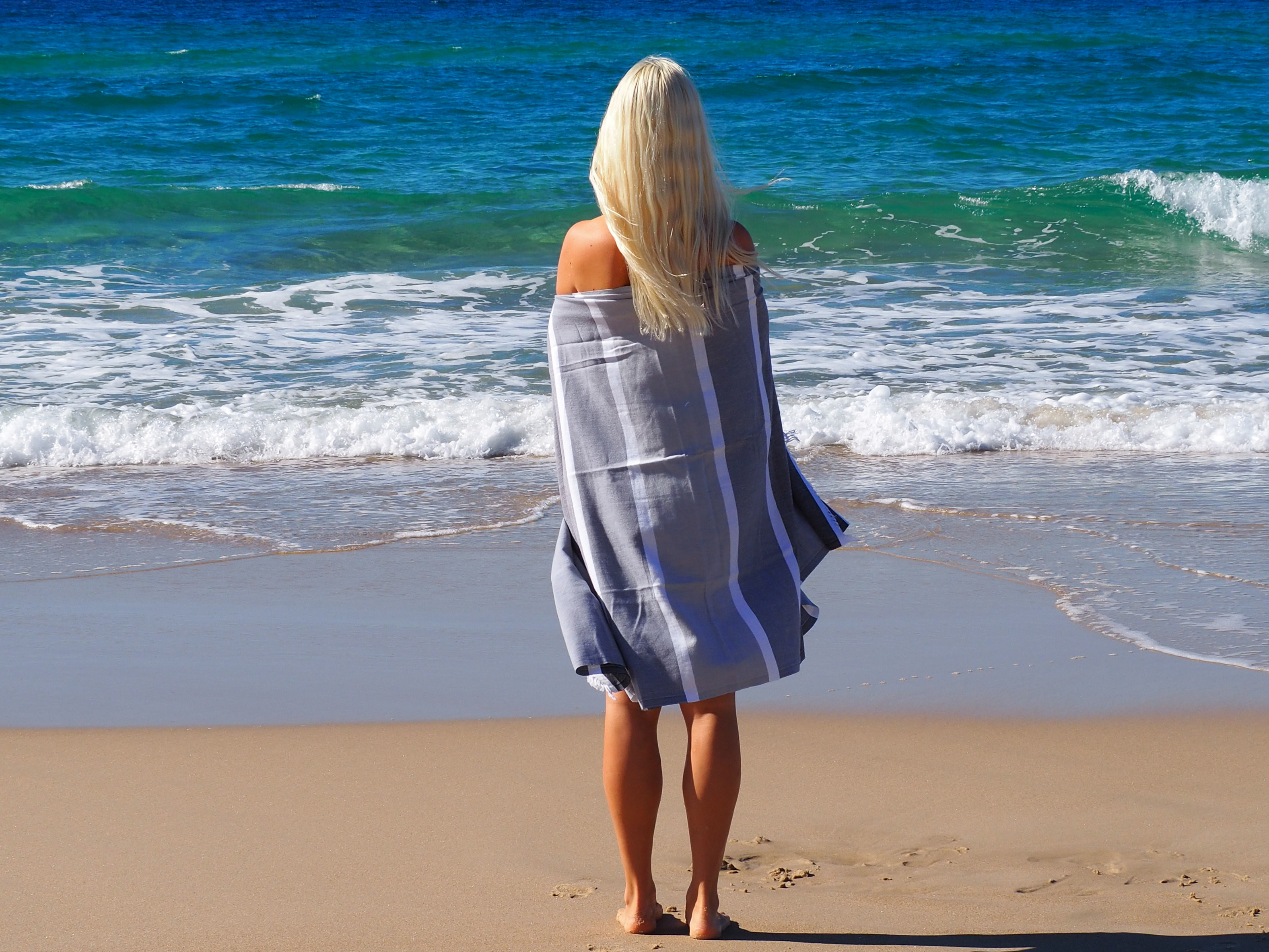 SORRENTO COTTON TOWEL - MONOCHROME
