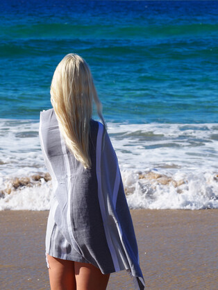 SORRENTO COTTON TOWEL - MONOCHROME