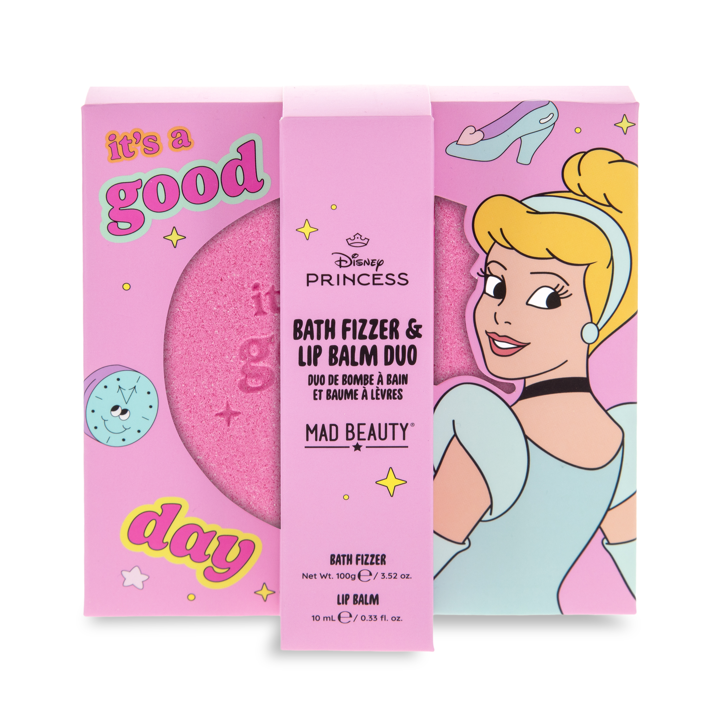 DISNEY PRINCESS EXP YRSLF BATH FIZZER & LIP BALM SET CINDERELLA