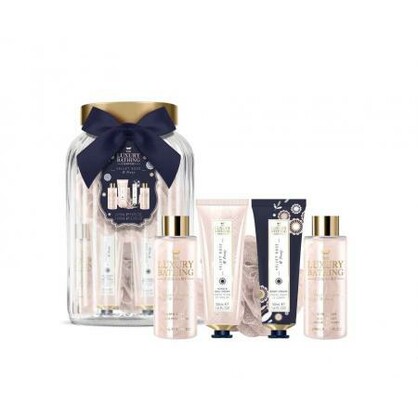 LUXURY BATHING COMPANY VELVET ROSE & PEONY ULTIMATE B/SET - 100ML B/WASH , 100ML BATH SOAK, 50ML HAND & NAIL CREAM, 50ML B/CREAMAND A BODY