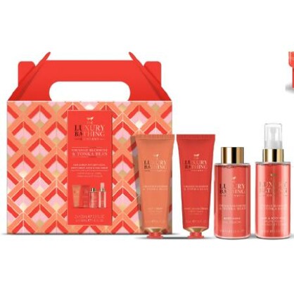 LUXURY BATHING COMPANY ORANGE BLOSSOM TONKA BEAN TOP TO TOE ESSENTIALS