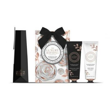 LUXURY BATHING COMPANY SPARKLING ROSE & GERANIUM BODY ESSENTIALS -