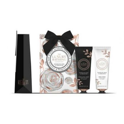 LUXURY BATHING COMPANY SPARKLING ROSE & GERANIUM BODY ESSENTIALS -