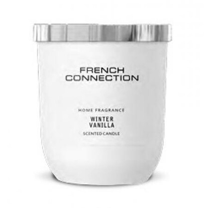 FRENCH CONNECTION BLACK & WHITE CANDLE 158G WINTER VANILLA