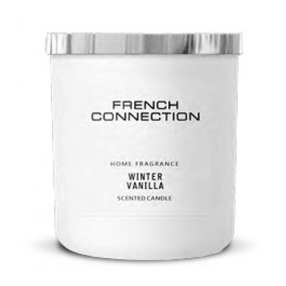 FRENCH CONNECTION BLACK & WHITE CANDLE 251G WINTER VANILLA