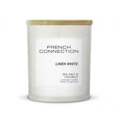 FRENCH CONNECTION PASTEL RANGE CANDLE 200G WHITE LINEN